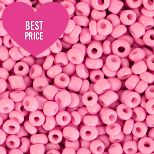 Glass seed beads 8/0 (3mm) Punch Pink