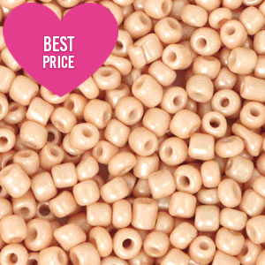 Glass seed beads 8/0 (3mm) Nude Peach 