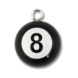 Statement charms 8-ball Black-White