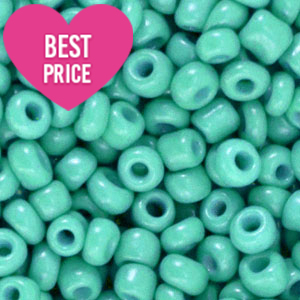Glass seed beads 12/0 (2mm) Teal Green