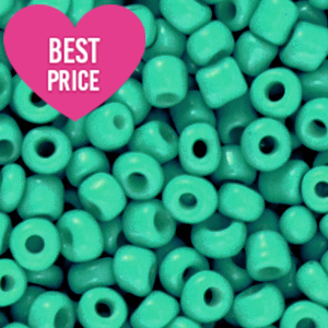 Glass seed beads 12/0 (2mm) Bright Jade Green
