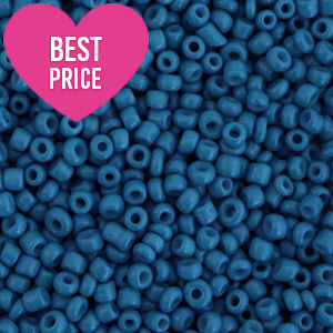 Glass seed beads 12/0 (2mm) Petrol Blue