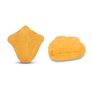 Czech Beads lily flower 9mm Matt Orange