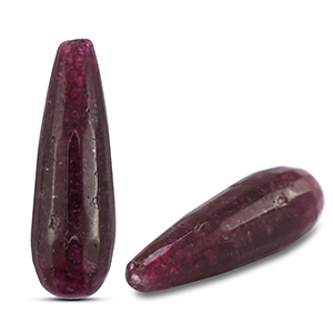Natural stone beads Quartz drop Berry Wine Red