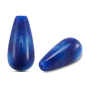 Natural stone beads Quartz drop Blue