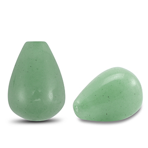 Natural stone beads Quartz drop Green