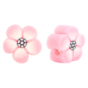Polymer beads flower pink pink