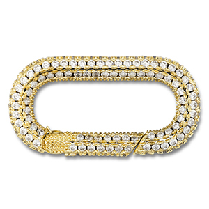 Brass TQ metal lock oval Gold