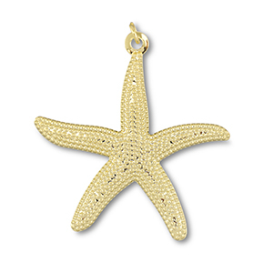 Brass TQ metal charms starfish Gold
