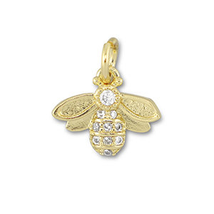 Brass TQ metal charms bee Gold