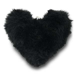 Statement charms pompom heart Black