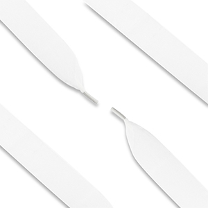 Trendy shoe laces organza White