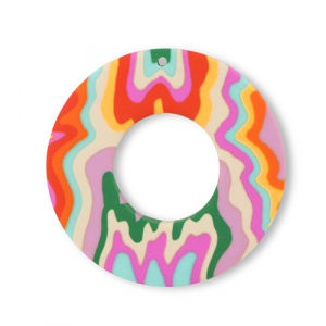 Polymer pendants round Multicolour