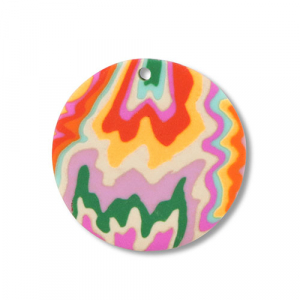 Polymer pendants round Multicolour