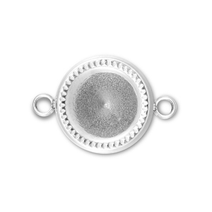 BY31&reg; Stainless steel connector with setting for SS39 chaton Silver