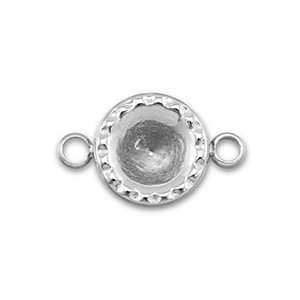 BY31&reg; Stainless steel connector with setting for SS29 chaton Silver