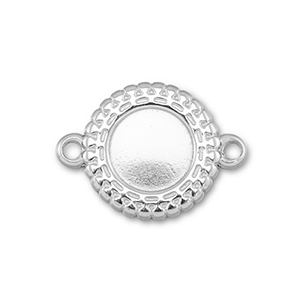 BY31&reg; Stainless steel connector with setting for SS34 flat back Silver