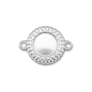 BY31&reg; Stainless steel connector with setting for SS20 flat back Silver