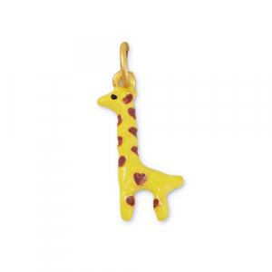 Metal charms giraffe Yellow-Brown-Gold