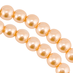 Glass pearls 8mm Peach Orange