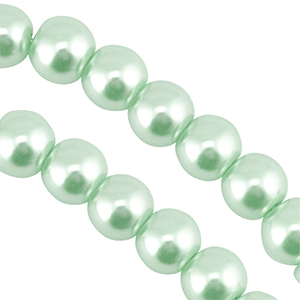 Glass pearls 8mm Pastel Mint Green