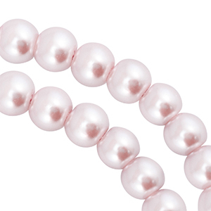 Glass pearls 8mm Light Pastel Pink