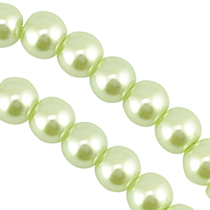 Glass pearls 6mm Pastel Green