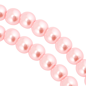 Glass pearls 6mm Pink