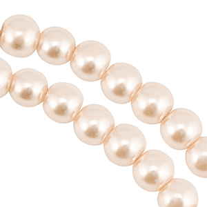 Glass pearls 6mm Light Beige