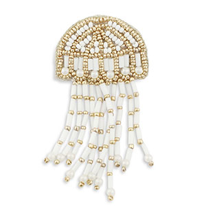 Brooches jellyfish White-Gold