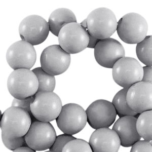 8 mm acrylic beads shiny Grey