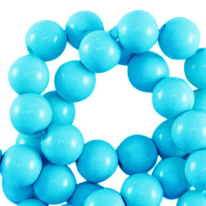 8 mm acrylic beads shiny Turquoise Blue