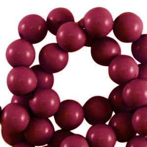 8 mm acrylic beads shiny Cherry Red