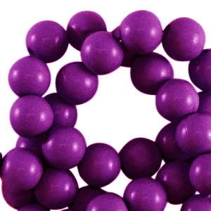 6 mm acrylic beads shiny Aubergine Purple