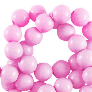 6 mm acrylic beads shiny Light Pink