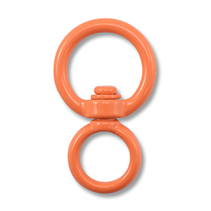 Colourful jewellery findings key chain round Orange