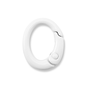 Colourful jewellery findings key chain oval White