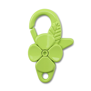 Colourful jewellery findings lobster clasp flower Green