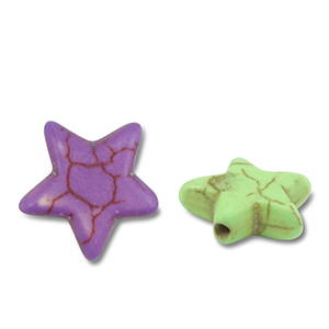 Beads Ceramic star Multicolour