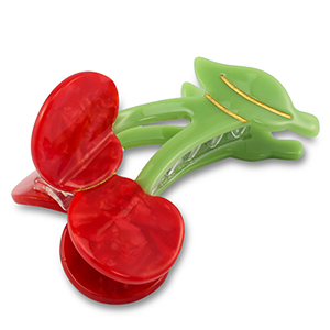 Hair accessories hair claw cherries Red-Green-Gold