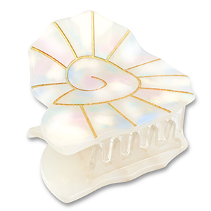 Hair accessories hair claw shell White-Gold