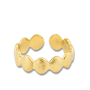 Stainless steel rings shell Gold