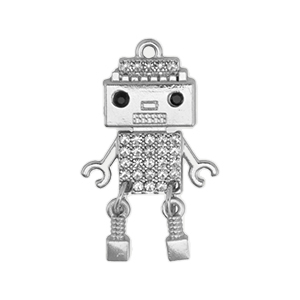 Statement charms robot Silver