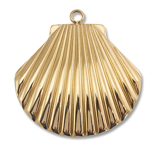Stainless steel charms shell Gold