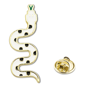 Pins snake White-Black-Gold