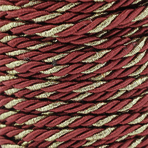 Trendy cord twisted 3mm Warm Red-Gold