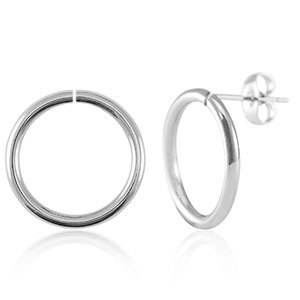 Stainless steel earrings 18mm Silver