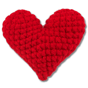Crochet heart Red