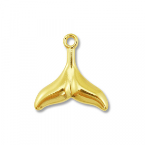 Stainless steel charms tail fin Gold