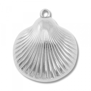 Stainless steel charms shell Silver
